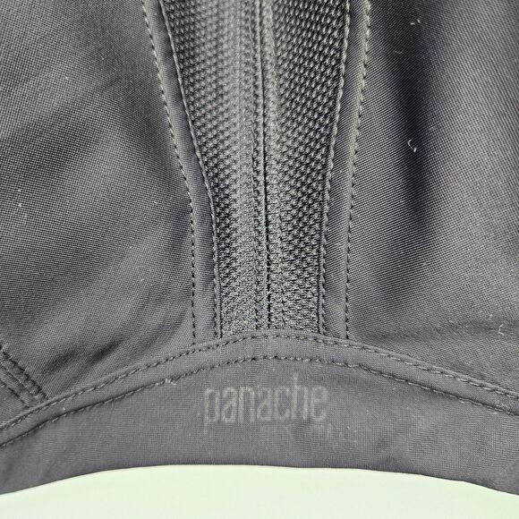 PANACHE Power Wired Sports Bra US 40J UK 40GG Black Padded High Support - Picture 2 of 6